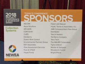 Sponsors at the 2018 Collection Systems Conference