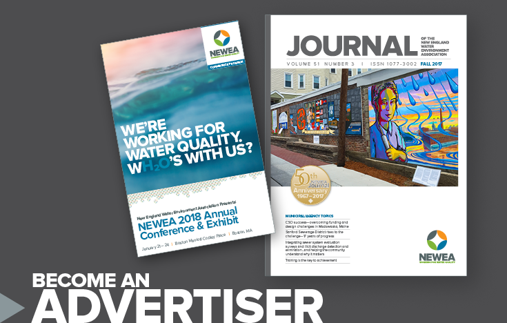 Become an advertiser - photo of NEWEA's publications