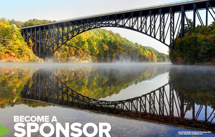 Become a sponsor - showing a bridge over water