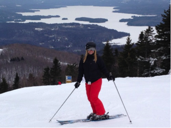 Kate Biedron enjoying one of her favorite activities, skiing, at Mount Sunapee in Newbury, NH