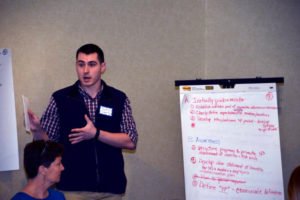 Justin Skelly, YP Committee Chair participating in the Annual Planning Session